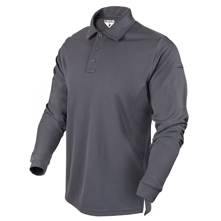 Condor Outdoor Products PERFORMANCE POLO LS, GRAPHITE, L 101120-018-L